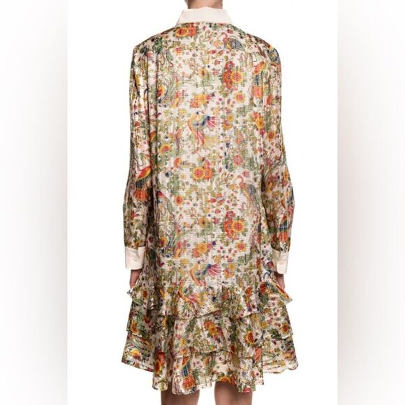 Tory Burch Printed Silk Botanical Dress, NWT - Picture 6 of 11